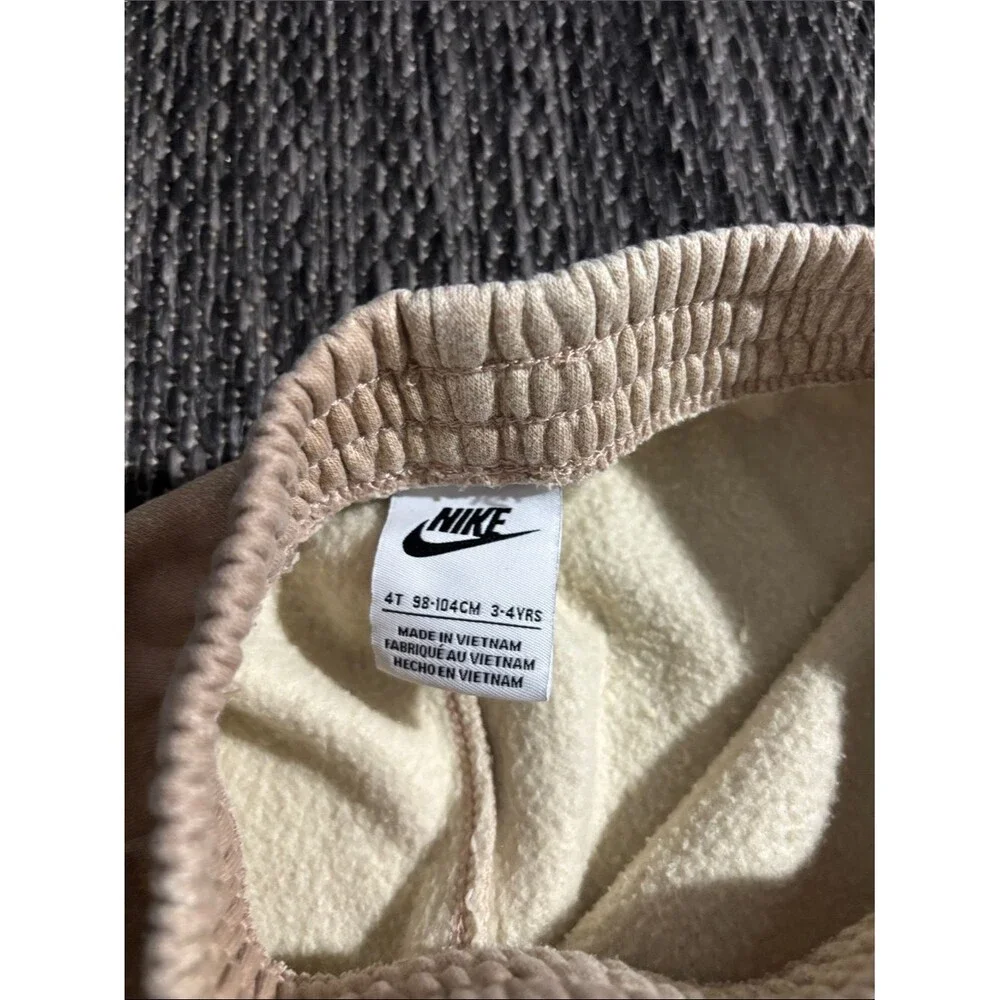 Nike Kids Fleece Sportswear Joggers Beige Brown Tie Dye Size 4T